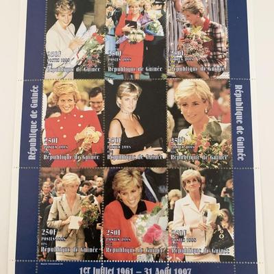 Diana Princess of Wales commemorative stamp set