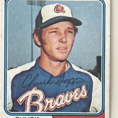 Atlanta Braves Chuck Goggin signed 1974 Topps trading card