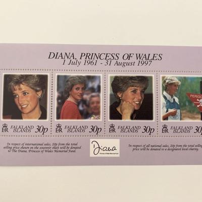 Falkland Islands Diana Princess of Wales commemorative stamp set