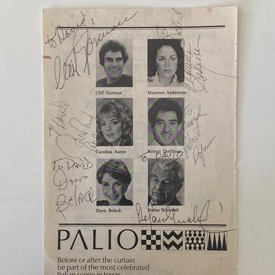 Social Security cast signed program page 