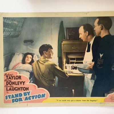 Stand By for Action original 1943 vintage lobby card