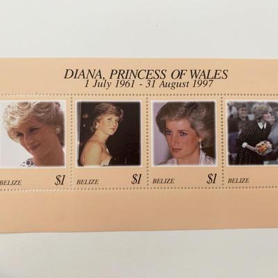 Belize Diana Princess of Wales commemorative stamp set