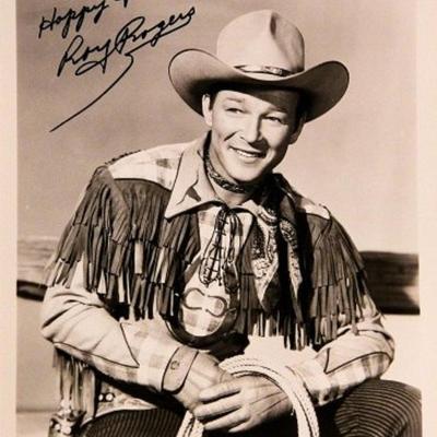 Roy Rogers signed portrait photo 