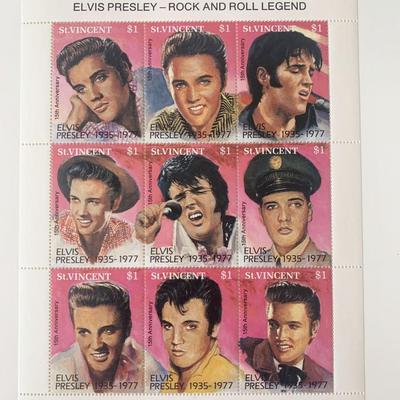 Elvis Presley 15th Anniversary Stamp Set - St. Vincent