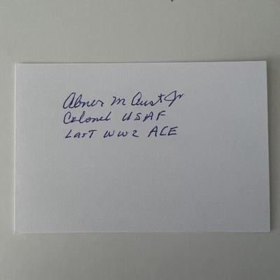 WWII  Ace Albert M. Austin Jr. original signature 