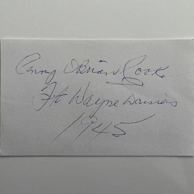 Penny O'Brian original signature 