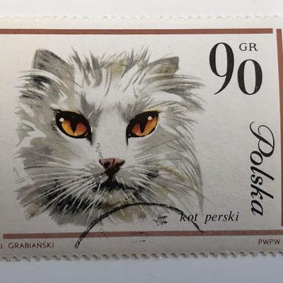 1964 Cat Stamp - Poland