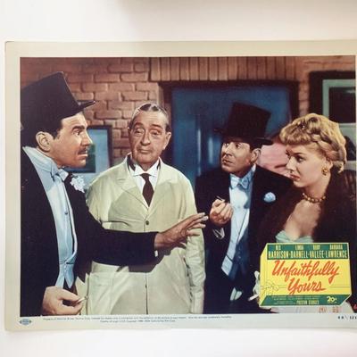 Unfaithfully Yours original 1948  vintage lobby card