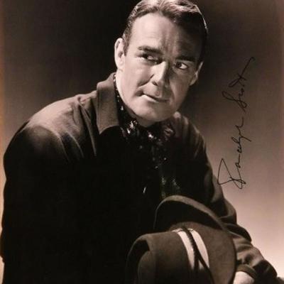 Randolph Scott signed portrait photo 