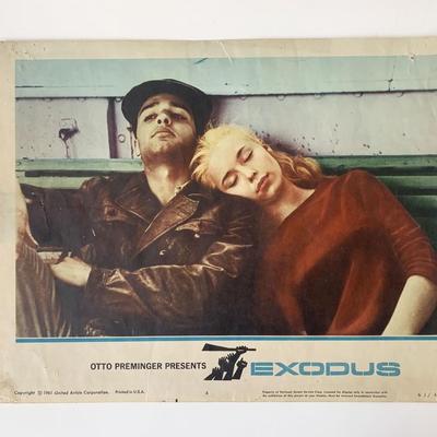 Exodus original 1961 vintage lobby card