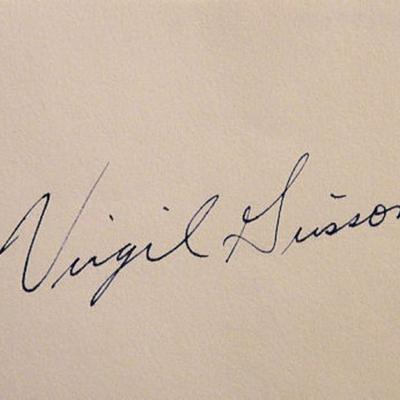 NASA Project Mercury Virgil Grissom signature slip 