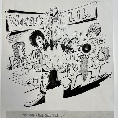 E. Arthur Harris Original Cartoon