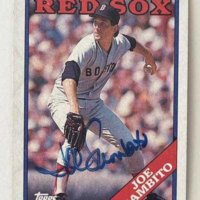 Boston Red Sox Joe Sambito signed 1988 Topps #784 trading card