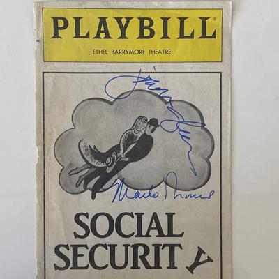 Social Security signed playbill cover