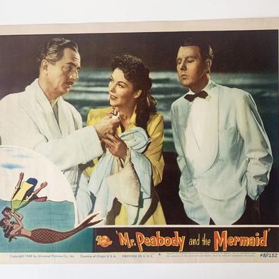 Mr. Peabody and the Mermaid original 1948 vintage lobby card