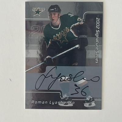 Dallas Stars Roman Lyashenko 2002 Signature Series #036 signed trading card