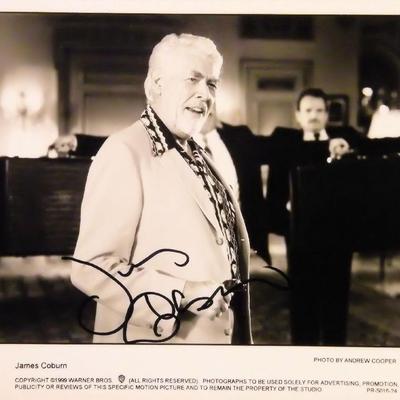 James Coburn signed photo