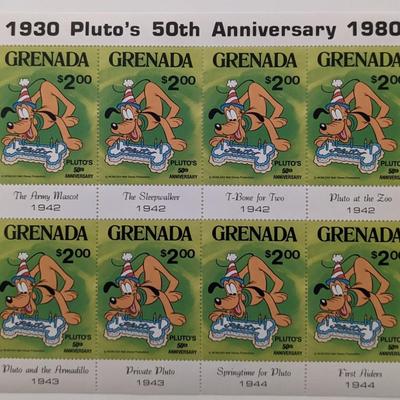1980 Grenada  Pluto's 50th Anniversary Stamp Set