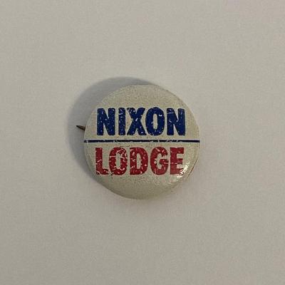 Nixon-Lodge  vintage campaign pin 