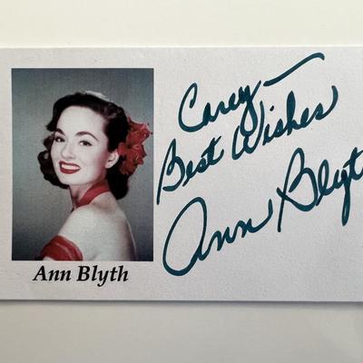 Ann Blyth original signature 