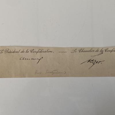 President of Switzerland original signature 