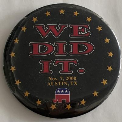 2000 Bush and Cheney President Campaign pin 
