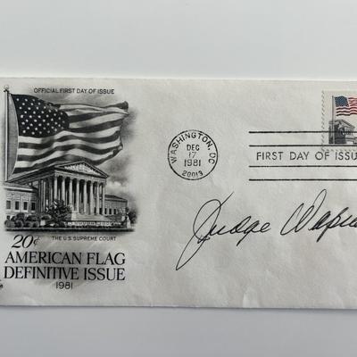 Judge Joseph Wapner signed commemorative cover  