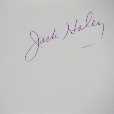 Wizard of Oz Jack Haley signature slip 