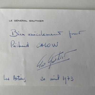 Jean-Robert Gauthier signed note 