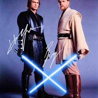Hayden Christensen & Ewan McGregor signed photo