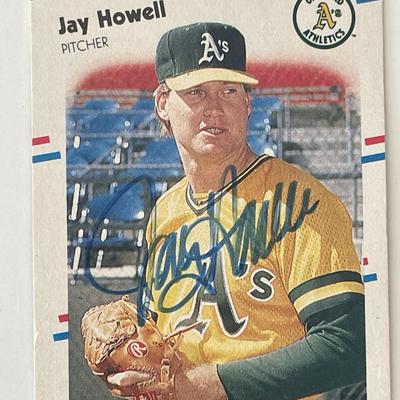 Oakland Athletics Jay Howell signed 1988 Fleer #282 trading card