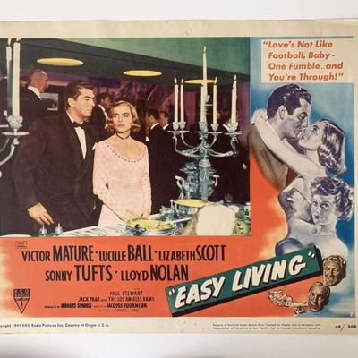 Easy Living original 1949 vintage lobby card