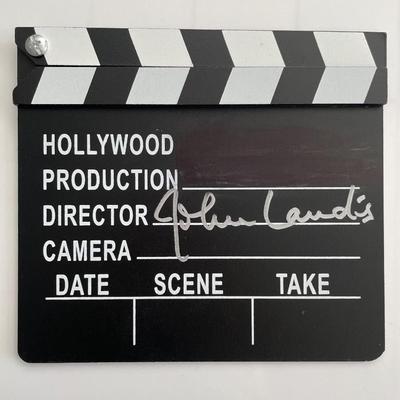 Trading Places Director John Landis signed movie clapperboard