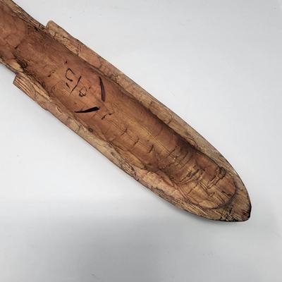 African Carved Wood Slender Mask Wall Art