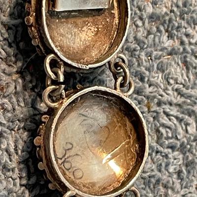 LOT 95 GORGEOUS VINTAGE 800 SILVER TURQUOISE MARCASITE BRACELET