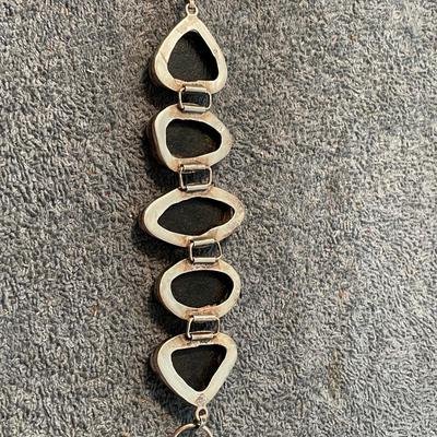 LOT 98 GORGEOUS STERLING DICHROIC GLASS BRACELET