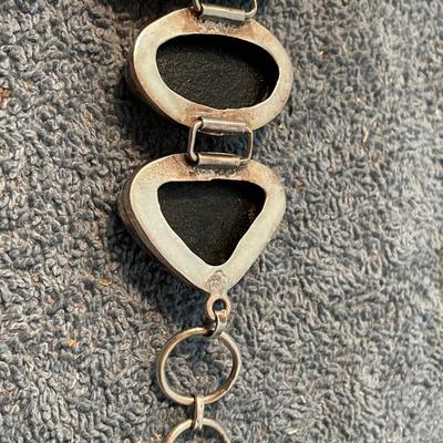 LOT 98 GORGEOUS STERLING DICHROIC GLASS BRACELET