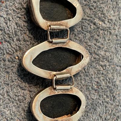 LOT 98 GORGEOUS STERLING DICHROIC GLASS BRACELET