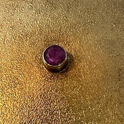LOT 100 WONDERFUL VINTAGE STERLING AMETHYST PIN