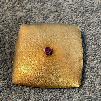 LOT 100 WONDERFUL VINTAGE STERLING AMETHYST PIN