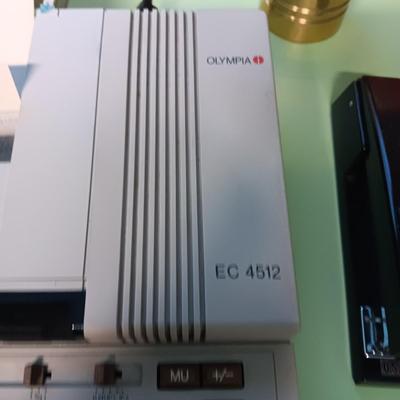 ELECTRIC CALCULATOR WITH TAPE AND OTHER OFFICE SUPPLIES