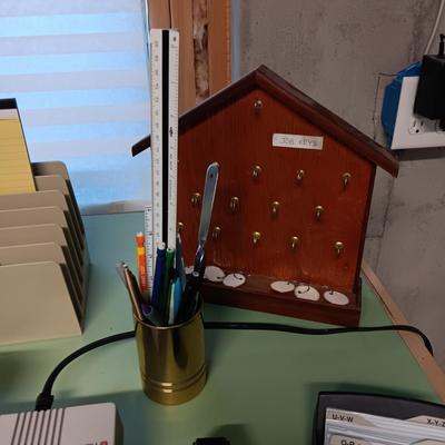 ELECTRIC CALCULATOR WITH TAPE AND OTHER OFFICE SUPPLIES