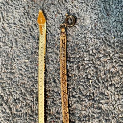 LOT 106 GREAT 2 GOLD OVER STERLING SILVER BRACELETS