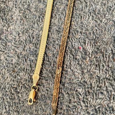 LOT 106 GREAT 2 GOLD OVER STERLING SILVER BRACELETS