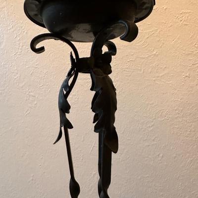 Antique Iron Ashtray Stand