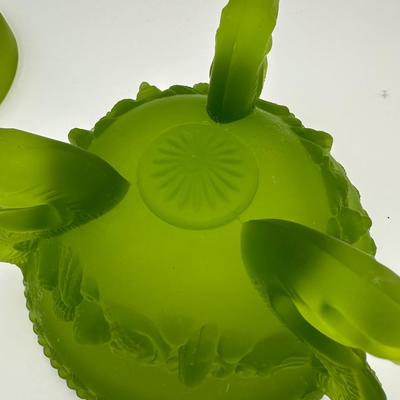 Vintage Westmoreland Footed Green Candy Dish/Compote