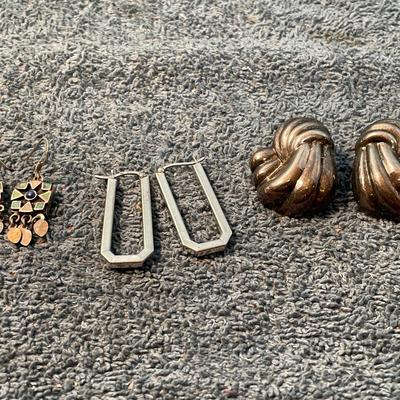 LOT 107 LOVELY STERLING EARRINGS