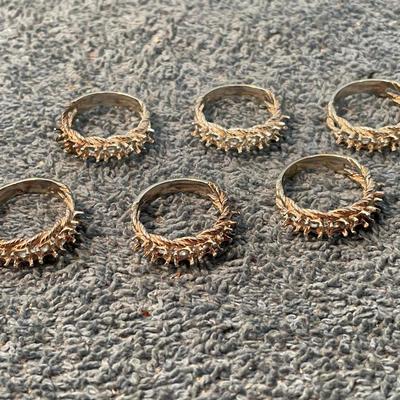 LOT 115 NEW STERLING RINGS/MOUNTS