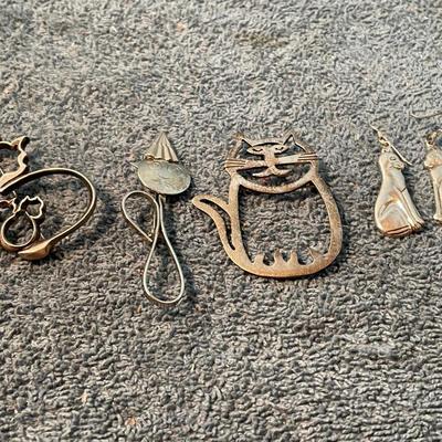 LOT 116 WONDERFUL MCM STERLING CAT JEWELRY