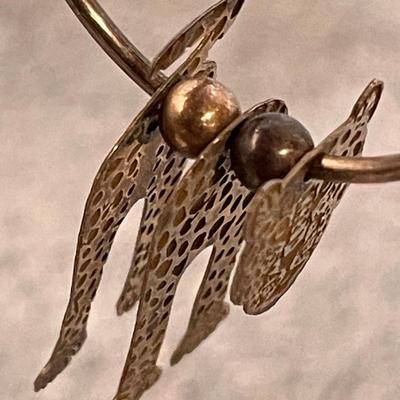 LOT 117 MCM STERLING CAT JEWELRY--PIN/PENDANT/EARRINGS